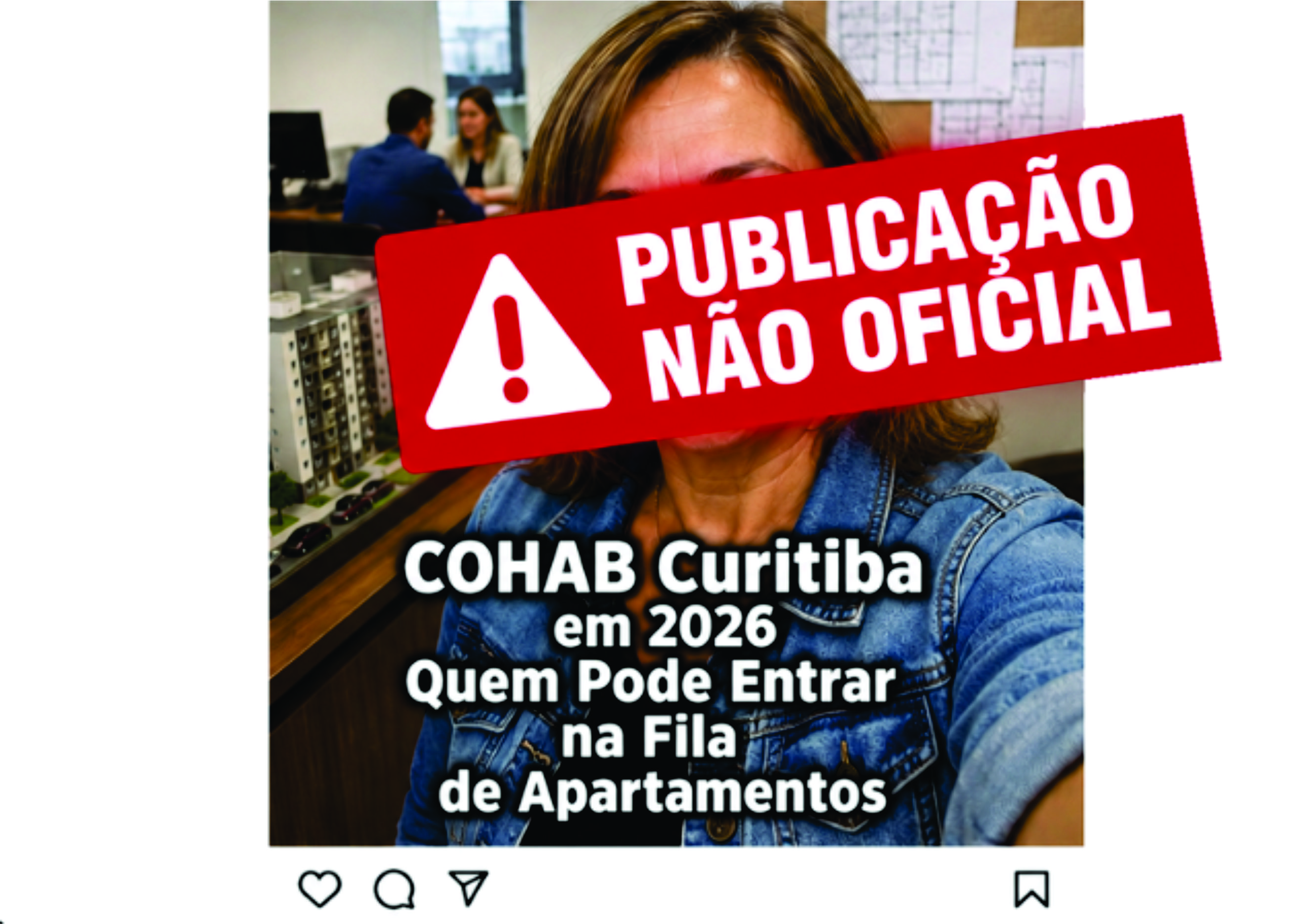 Cohab Curitiba alerta para anúncios de imóveis em páginas não oficiais