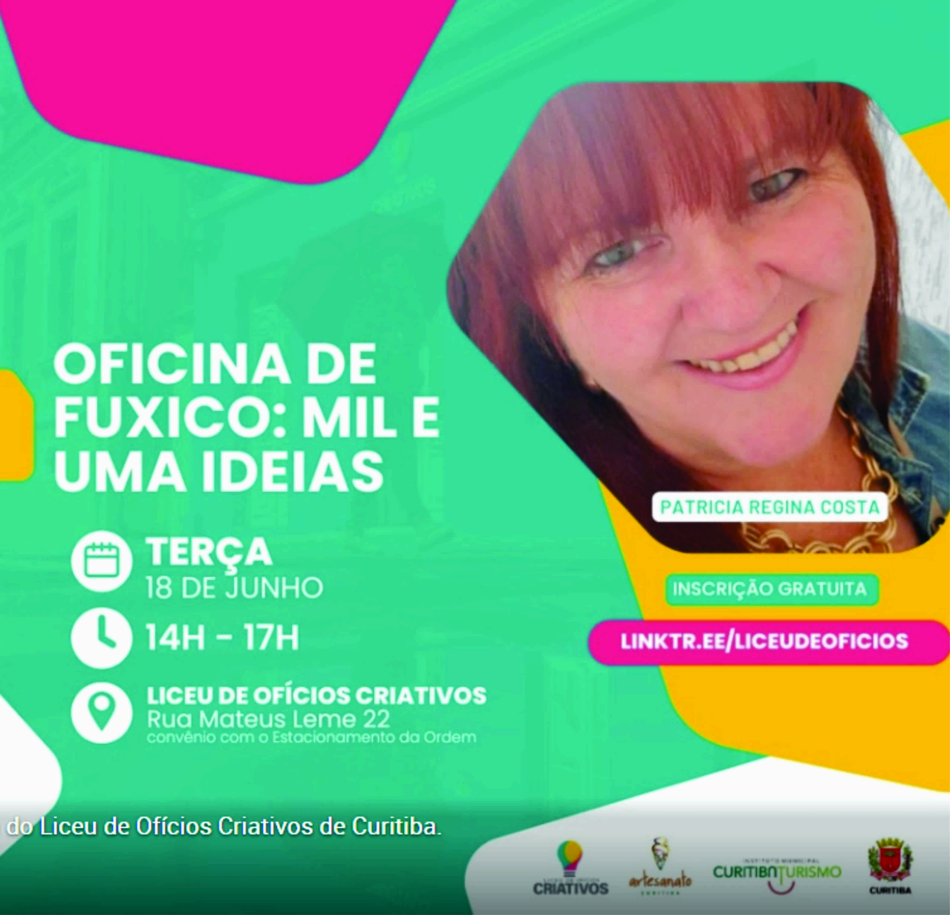 Confira a agenda de cursos e workshops do Liceu de Ofícios Criativos de Curitiba